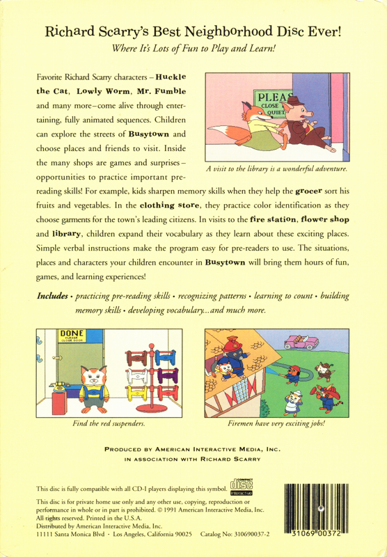 Richard Scarry's Best Neighborhood Disc Ever box art for CD-i